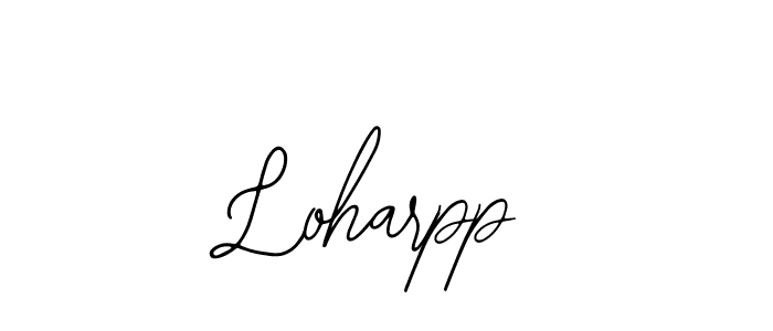 You should practise on your own different ways (Bearetta-2O07w) to write your name (Loharpp) in signature. don't let someone else do it for you. Loharpp signature style 12 images and pictures png
