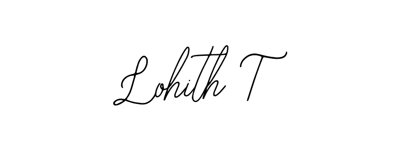 Bearetta-2O07w is a professional signature style that is perfect for those who want to add a touch of class to their signature. It is also a great choice for those who want to make their signature more unique. Get Lohith T name to fancy signature for free. Lohith T signature style 12 images and pictures png