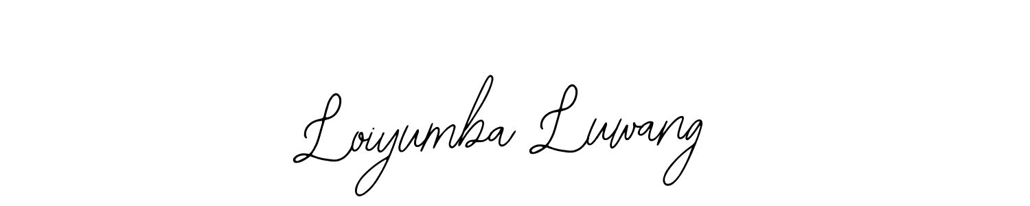 Bearetta-2O07w is a professional signature style that is perfect for those who want to add a touch of class to their signature. It is also a great choice for those who want to make their signature more unique. Get Loiyumba Luwang name to fancy signature for free. Loiyumba Luwang signature style 12 images and pictures png