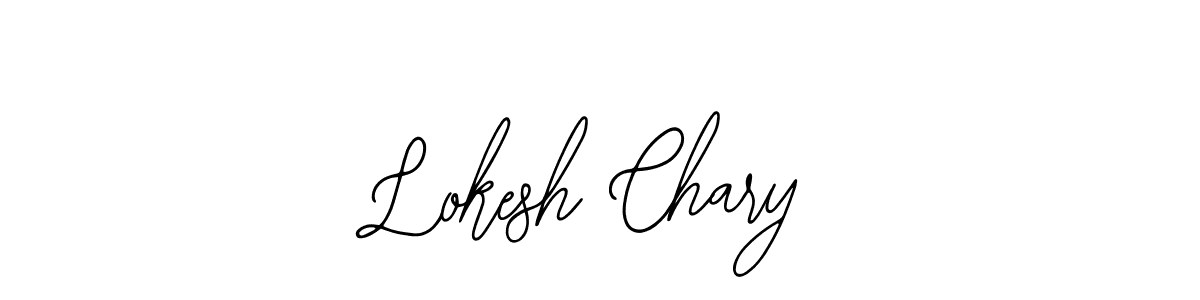 How to make Lokesh Chary name signature. Use Bearetta-2O07w style for creating short signs online. This is the latest handwritten sign. Lokesh Chary signature style 12 images and pictures png