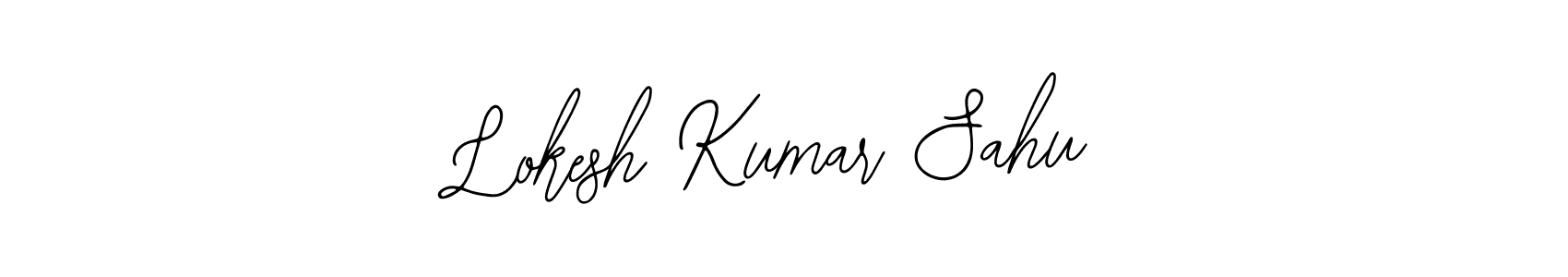 You should practise on your own different ways (Bearetta-2O07w) to write your name (Lokesh Kumar Sahu) in signature. don't let someone else do it for you. Lokesh Kumar Sahu signature style 12 images and pictures png
