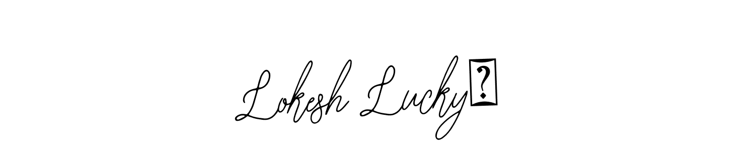 Use a signature maker to create a handwritten signature online. With this signature software, you can design (Bearetta-2O07w) your own signature for name Lokesh Lucky☞. Lokesh Lucky☞ signature style 12 images and pictures png