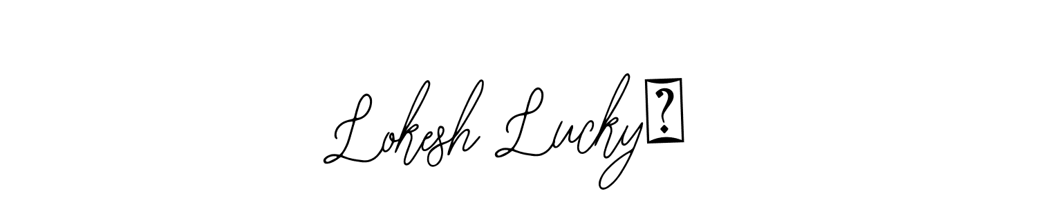 This is the best signature style for the Lokesh Lucky☞ name. Also you like these signature font (Bearetta-2O07w). Mix name signature. Lokesh Lucky☞ signature style 12 images and pictures png
