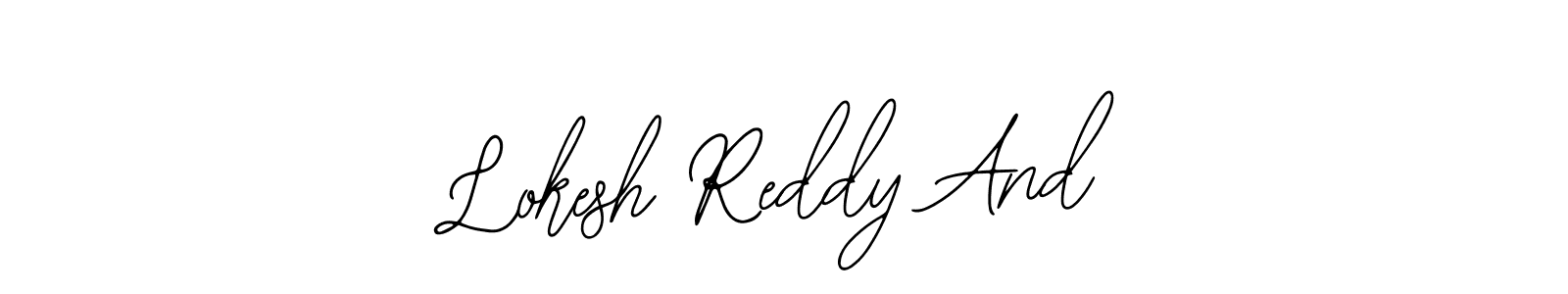 Use a signature maker to create a handwritten signature online. With this signature software, you can design (Bearetta-2O07w) your own signature for name Lokesh Reddy And. Lokesh Reddy And signature style 12 images and pictures png
