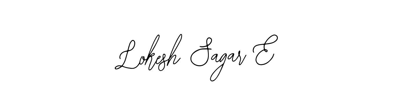 You should practise on your own different ways (Bearetta-2O07w) to write your name (Lokesh Sagar E) in signature. don't let someone else do it for you. Lokesh Sagar E signature style 12 images and pictures png