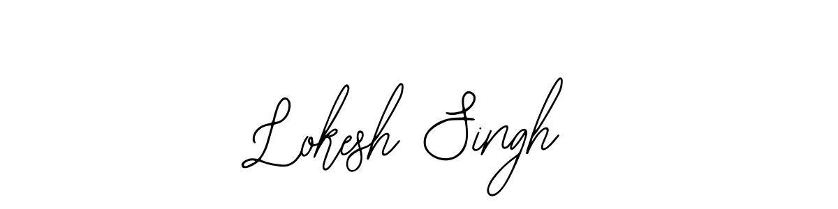 The best way (Bearetta-2O07w) to make a short signature is to pick only two or three words in your name. The name Lokesh Singh include a total of six letters. For converting this name. Lokesh Singh signature style 12 images and pictures png