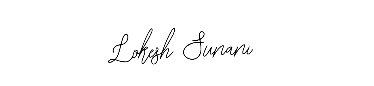 Use a signature maker to create a handwritten signature online. With this signature software, you can design (Bearetta-2O07w) your own signature for name Lokesh Sunani. Lokesh Sunani signature style 12 images and pictures png