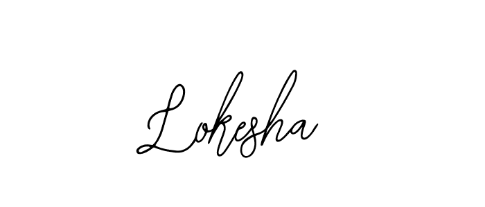 How to make Lokesha name signature. Use Bearetta-2O07w style for creating short signs online. This is the latest handwritten sign. Lokesha signature style 12 images and pictures png