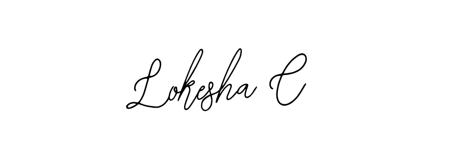 The best way (Bearetta-2O07w) to make a short signature is to pick only two or three words in your name. The name Lokesha C include a total of six letters. For converting this name. Lokesha C signature style 12 images and pictures png
