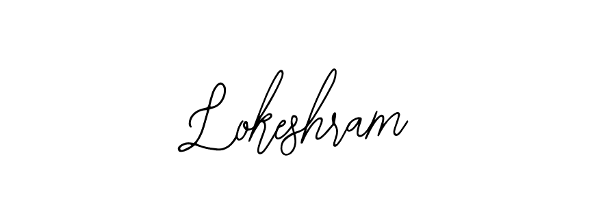 How to make Lokeshram name signature. Use Bearetta-2O07w style for creating short signs online. This is the latest handwritten sign. Lokeshram signature style 12 images and pictures png