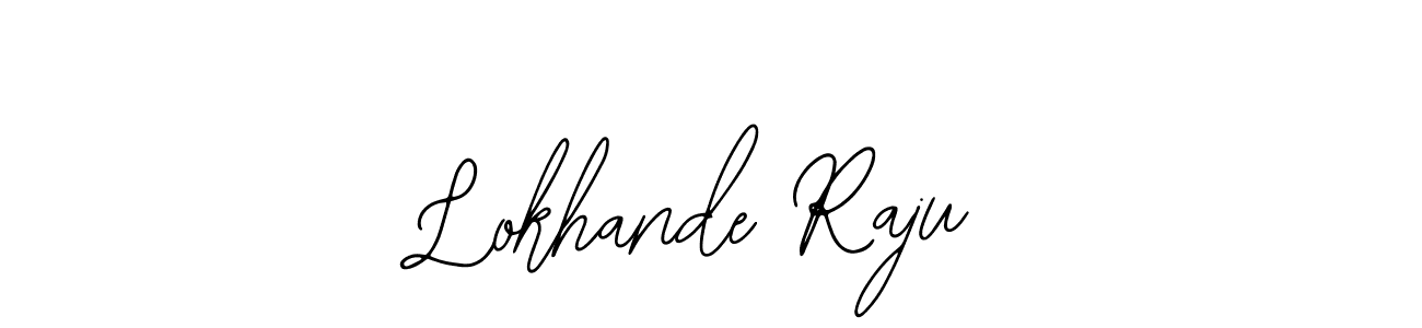 You should practise on your own different ways (Bearetta-2O07w) to write your name (Lokhande Raju) in signature. don't let someone else do it for you. Lokhande Raju signature style 12 images and pictures png