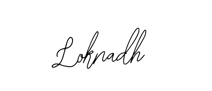 How to make Loknadh name signature. Use Bearetta-2O07w style for creating short signs online. This is the latest handwritten sign. Loknadh signature style 12 images and pictures png