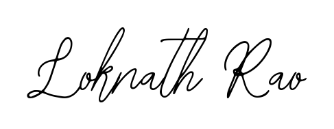 A sleek calligraphic signature for name Loknath Rao utilizing Bearetta-2O07w styling. Great for adding personal signatures to photos and art. Loknath Rao signature style 12 images and pictures png