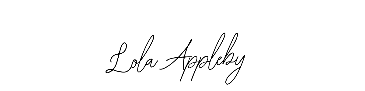 Use a signature maker to create a handwritten signature online. With this signature software, you can design (Bearetta-2O07w) your own signature for name Lola Appleby. Lola Appleby signature style 12 images and pictures png