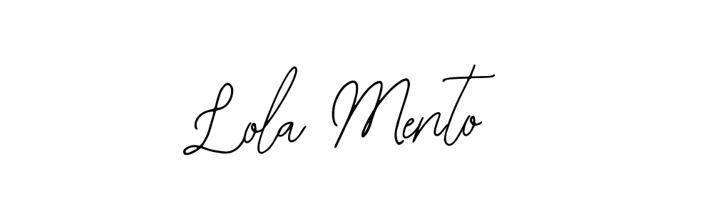 Bearetta-2O07w is a professional signature style that is perfect for those who want to add a touch of class to their signature. It is also a great choice for those who want to make their signature more unique. Get Lola Mento name to fancy signature for free. Lola Mento signature style 12 images and pictures png