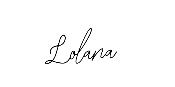 How to make Lolana name signature. Use Bearetta-2O07w style for creating short signs online. This is the latest handwritten sign. Lolana signature style 12 images and pictures png