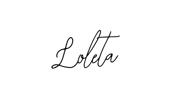 How to make Loleta name signature. Use Bearetta-2O07w style for creating short signs online. This is the latest handwritten sign. Loleta signature style 12 images and pictures png