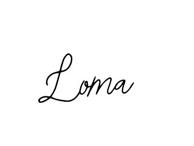 Design your own signature with our free online signature maker. With this signature software, you can create a handwritten (Bearetta-2O07w) signature for name Loma. Loma signature style 12 images and pictures png