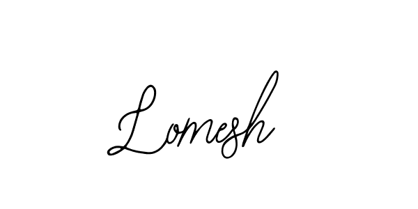 How to make Lomesh name signature. Use Bearetta-2O07w style for creating short signs online. This is the latest handwritten sign. Lomesh signature style 12 images and pictures png