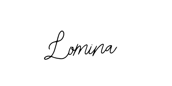 How to make Lomina name signature. Use Bearetta-2O07w style for creating short signs online. This is the latest handwritten sign. Lomina signature style 12 images and pictures png