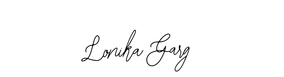 Use a signature maker to create a handwritten signature online. With this signature software, you can design (Bearetta-2O07w) your own signature for name Lonika Garg. Lonika Garg signature style 12 images and pictures png