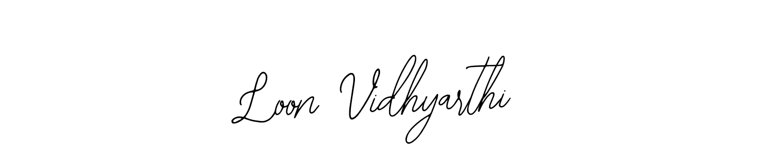 How to make Loon Vidhyarthi name signature. Use Bearetta-2O07w style for creating short signs online. This is the latest handwritten sign. Loon Vidhyarthi signature style 12 images and pictures png