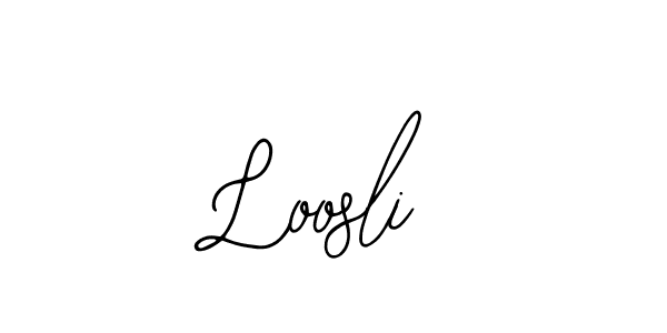 Make a beautiful signature design for name Loosli. With this signature (Bearetta-2O07w) style, you can create a handwritten signature for free. Loosli signature style 12 images and pictures png