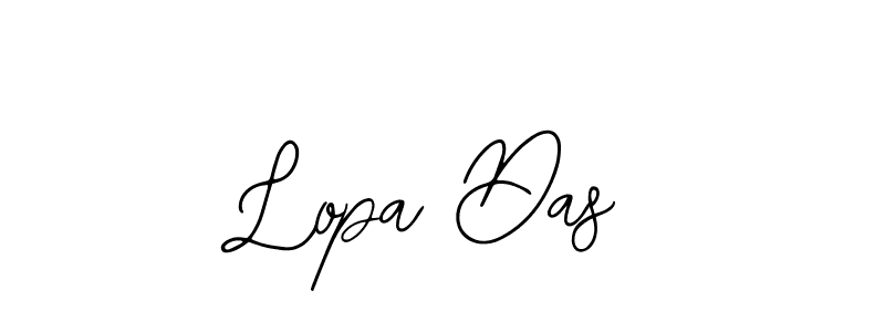 You should practise on your own different ways (Bearetta-2O07w) to write your name (Lopa Das) in signature. don't let someone else do it for you. Lopa Das signature style 12 images and pictures png