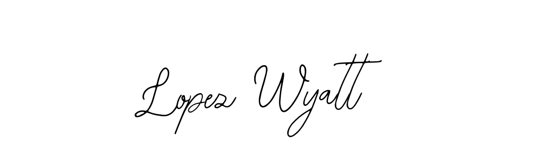 It looks lik you need a new signature style for name Lopez Wyatt. Design unique handwritten (Bearetta-2O07w) signature with our free signature maker in just a few clicks. Lopez Wyatt signature style 12 images and pictures png