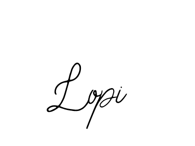 Design your own signature with our free online signature maker. With this signature software, you can create a handwritten (Bearetta-2O07w) signature for name Lopi. Lopi signature style 12 images and pictures png