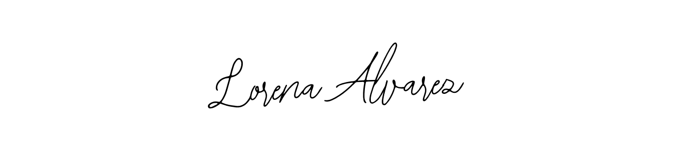 You should practise on your own different ways (Bearetta-2O07w) to write your name (Lorena Alvarez) in signature. don't let someone else do it for you. Lorena Alvarez signature style 12 images and pictures png