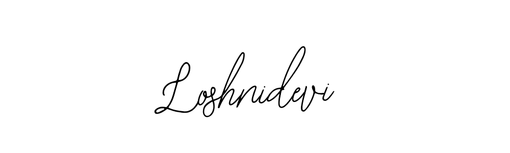 How to make Loshnidevi name signature. Use Bearetta-2O07w style for creating short signs online. This is the latest handwritten sign. Loshnidevi signature style 12 images and pictures png