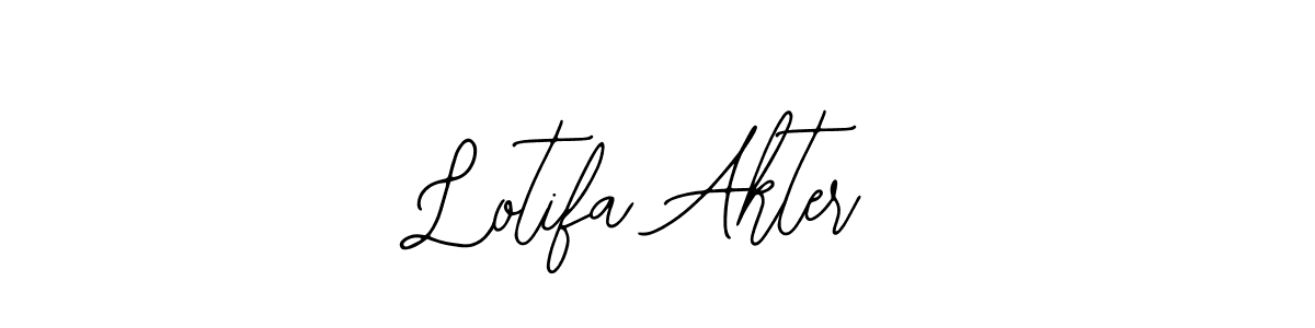 Also You can easily find your signature by using the search form. We will create Lotifa Akter name handwritten signature images for you free of cost using Bearetta-2O07w sign style. Lotifa Akter signature style 12 images and pictures png