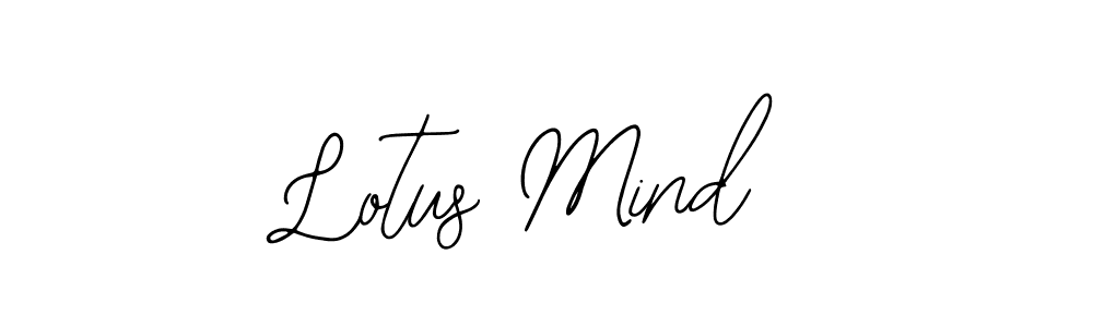 How to make Lotus Mind name signature. Use Bearetta-2O07w style for creating short signs online. This is the latest handwritten sign. Lotus Mind signature style 12 images and pictures png