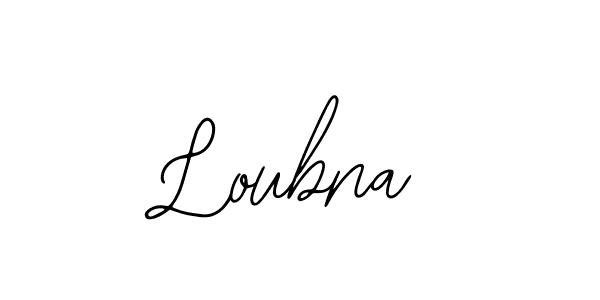 Use a signature maker to create a handwritten signature online. With this signature software, you can design (Bearetta-2O07w) your own signature for name Loubna. Loubna signature style 12 images and pictures png