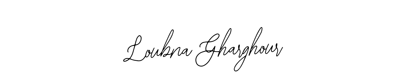 Similarly Bearetta-2O07w is the best handwritten signature design. Signature creator online .You can use it as an online autograph creator for name Loubna Gharghour. Loubna Gharghour signature style 12 images and pictures png
