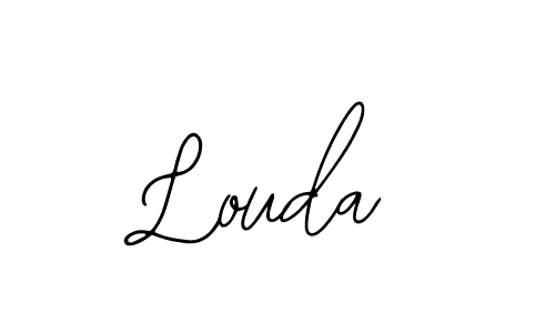 You should practise on your own different ways (Bearetta-2O07w) to write your name (Louda) in signature. don't let someone else do it for you. Louda signature style 12 images and pictures png