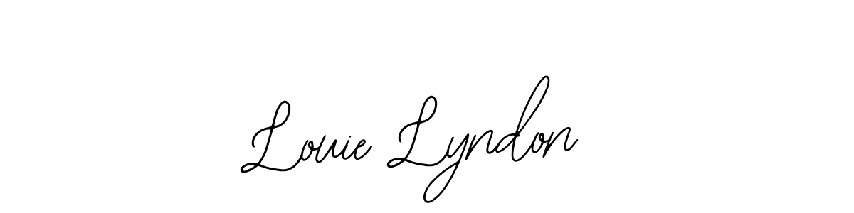 How to make Louie Lyndon name signature. Use Bearetta-2O07w style for creating short signs online. This is the latest handwritten sign. Louie Lyndon signature style 12 images and pictures png