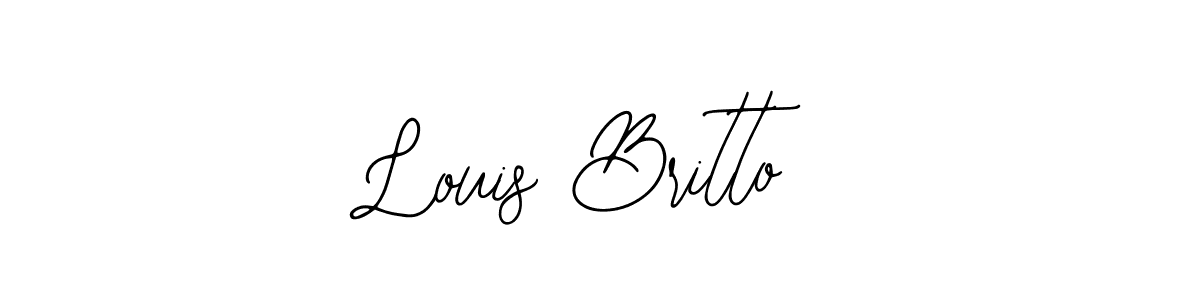 Use a signature maker to create a handwritten signature online. With this signature software, you can design (Bearetta-2O07w) your own signature for name Louis Britto. Louis Britto signature style 12 images and pictures png