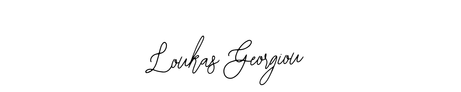 Also You can easily find your signature by using the search form. We will create Loukas Georgiou name handwritten signature images for you free of cost using Bearetta-2O07w sign style. Loukas Georgiou signature style 12 images and pictures png