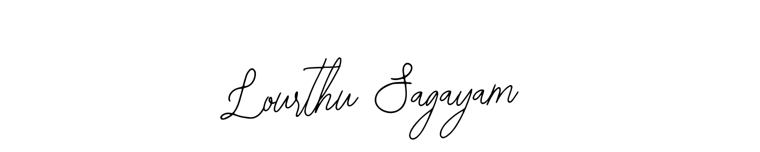 How to make Lourthu Sagayam name signature. Use Bearetta-2O07w style for creating short signs online. This is the latest handwritten sign. Lourthu Sagayam signature style 12 images and pictures png
