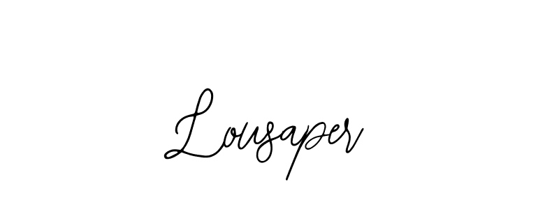 How to Draw Lousaper signature style? Bearetta-2O07w is a latest design signature styles for name Lousaper. Lousaper signature style 12 images and pictures png