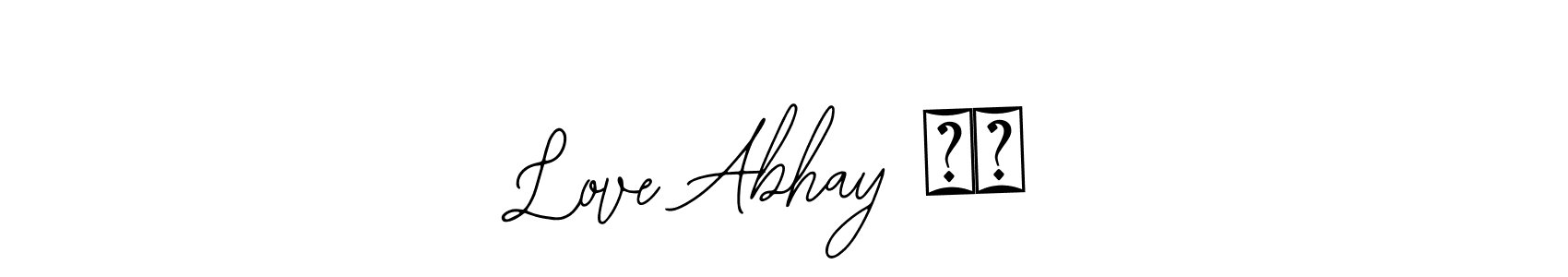 Design your own signature with our free online signature maker. With this signature software, you can create a handwritten (Bearetta-2O07w) signature for name Love Abhay ❤️. Love Abhay ❤️ signature style 12 images and pictures png