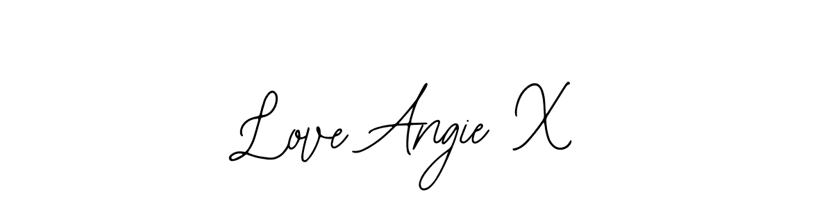 You should practise on your own different ways (Bearetta-2O07w) to write your name (Love Angie X) in signature. don't let someone else do it for you. Love Angie X signature style 12 images and pictures png