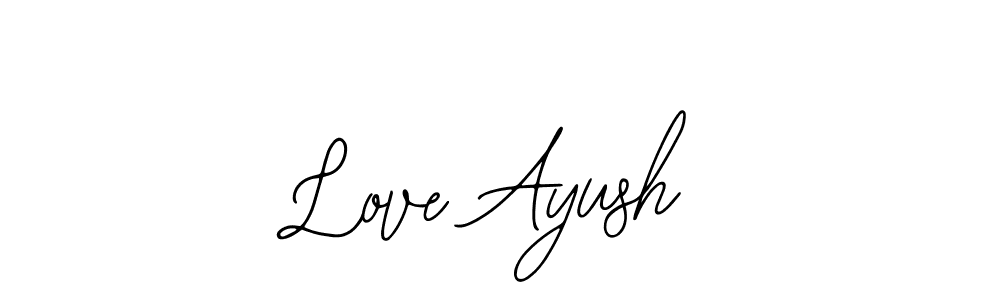 if you are searching for the best signature style for your name Love Ayush. so please give up your signature search. here we have designed multiple signature styles  using Bearetta-2O07w. Love Ayush signature style 12 images and pictures png