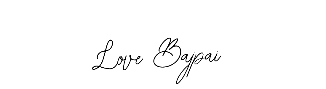 How to make Love Bajpai name signature. Use Bearetta-2O07w style for creating short signs online. This is the latest handwritten sign. Love Bajpai signature style 12 images and pictures png