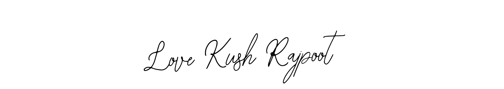 Use a signature maker to create a handwritten signature online. With this signature software, you can design (Bearetta-2O07w) your own signature for name Love Kush Rajpoot. Love Kush Rajpoot signature style 12 images and pictures png