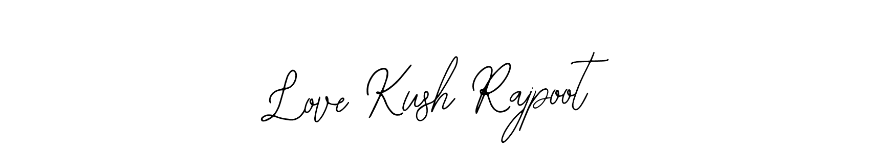 Use a signature maker to create a handwritten signature online. With this signature software, you can design (Bearetta-2O07w) your own signature for name Love Kush Rajpoot. Love Kush Rajpoot signature style 12 images and pictures png