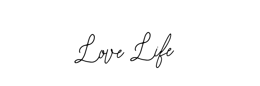 Use a signature maker to create a handwritten signature online. With this signature software, you can design (Bearetta-2O07w) your own signature for name Love Life. Love Life signature style 12 images and pictures png