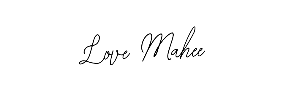Use a signature maker to create a handwritten signature online. With this signature software, you can design (Bearetta-2O07w) your own signature for name Love Mahee. Love Mahee signature style 12 images and pictures png